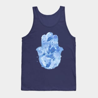 Blue Watercolor Hamsa - Evil Eye Protection Tank Top